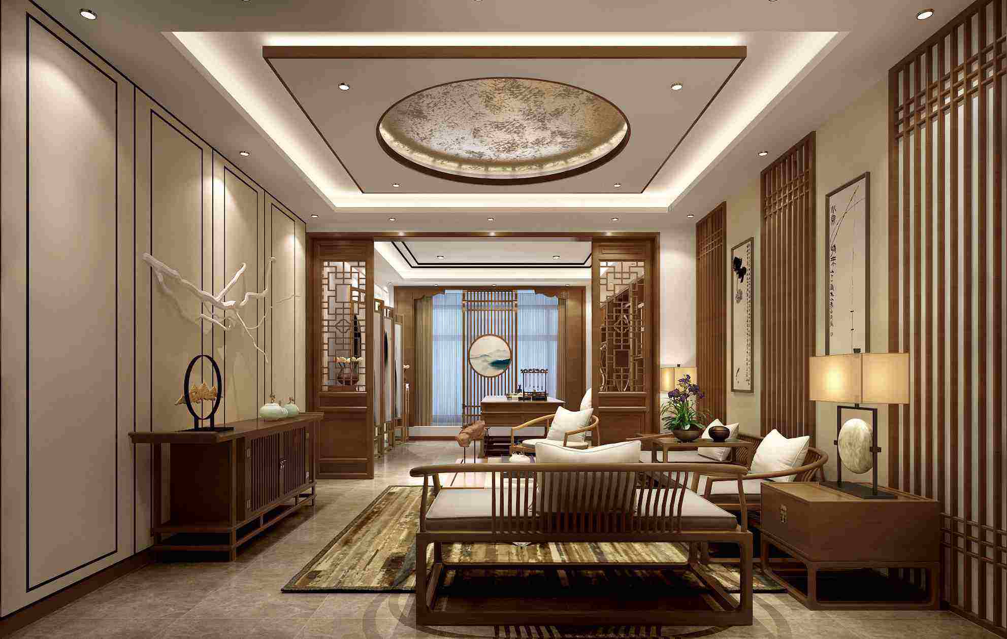 蘇州同濟(jì)裝飾打造經(jīng)典新中式風(fēng)格辦公室裝修